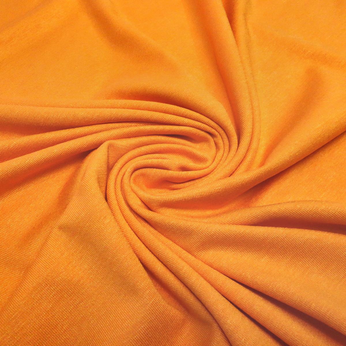 Stoff Viskose Elastik Jersey uni orange Kleiderstoff Kinderstoff