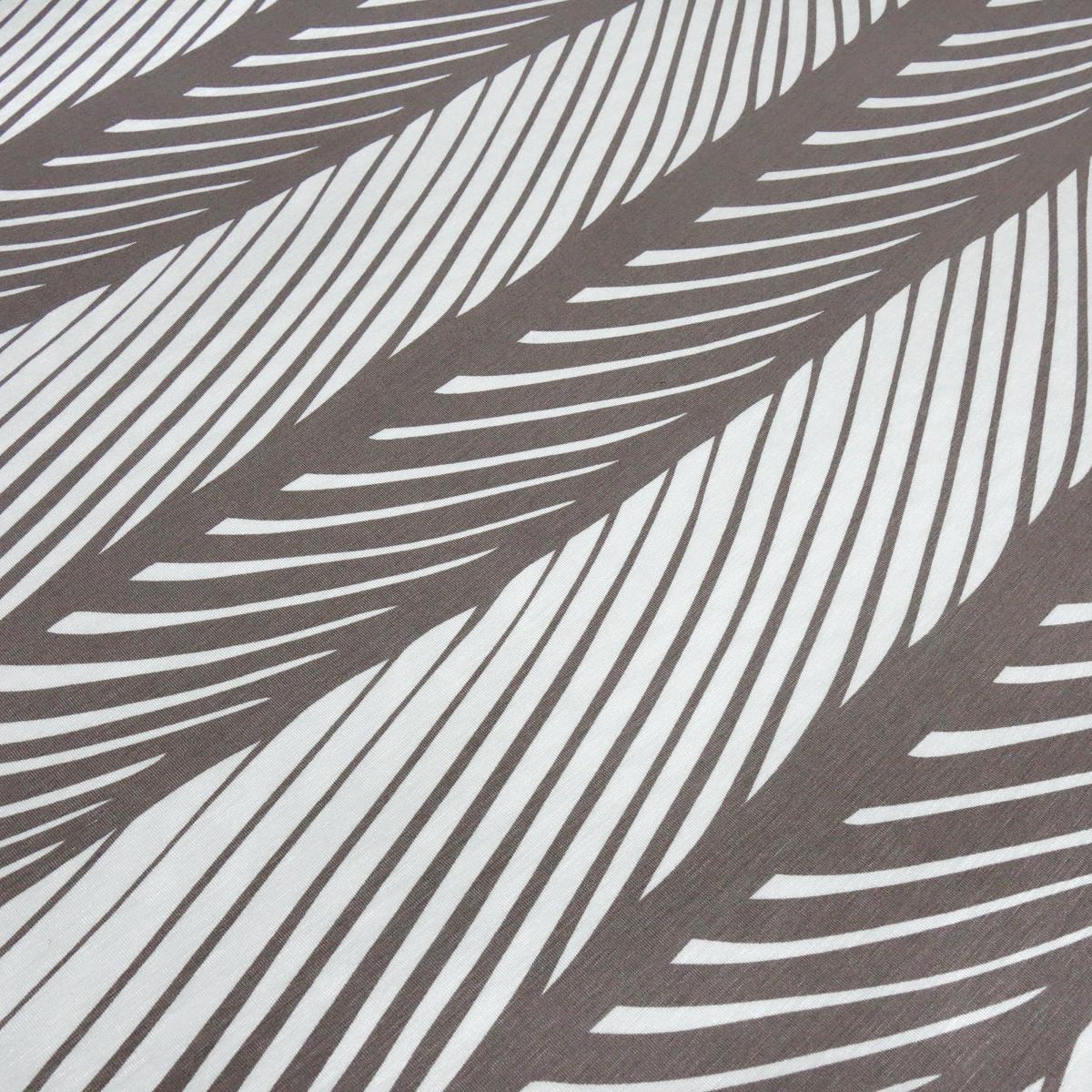 Viscose Jersey Fabric with Abstract Stripe Design, Brown, Ecru - Dress Fabric for Children