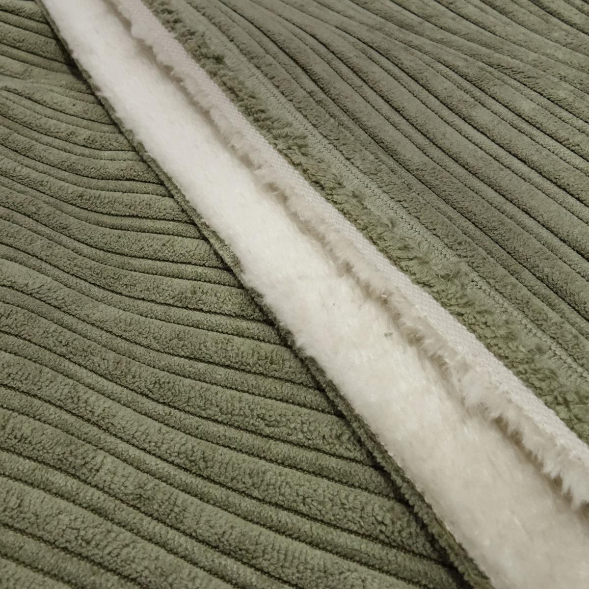 Fabric corduroy with faux fur side khaki olive wide corduroy jacket fabric coat fabric