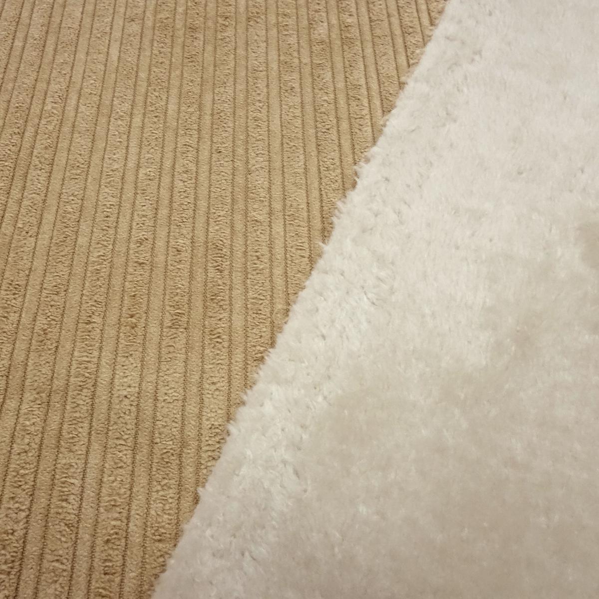 Corduroy fabric with faux fur side beige wide corduroy jacket fabric