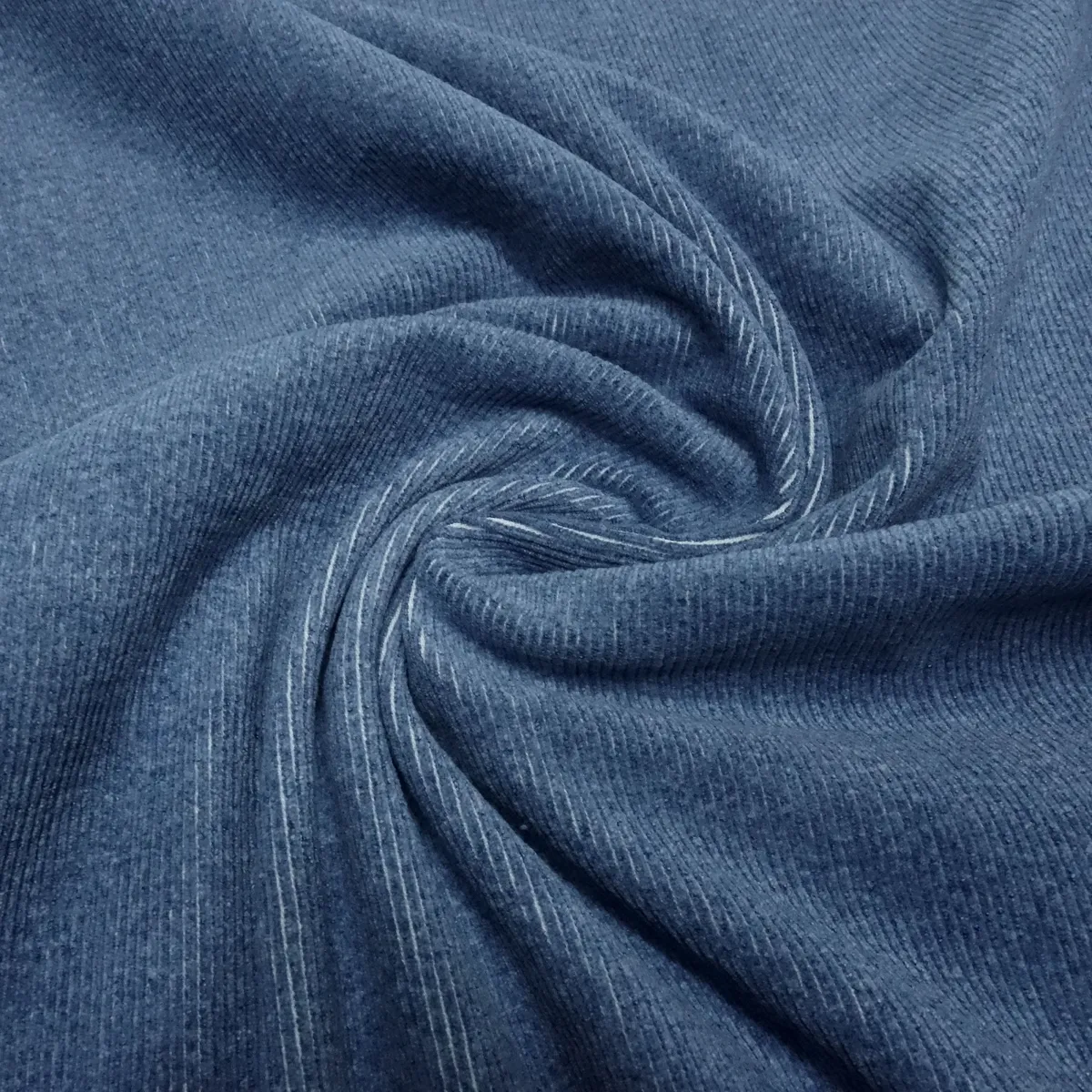 Stoff Baumwolle Stretch Jeans Cord Denim Jeansstoff blau melange Hosenstoff Kleiderstoff Kinderstoff