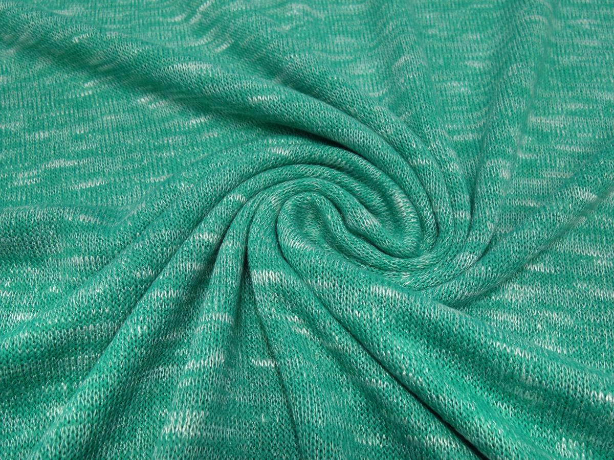 Fabric light knit fabric green melange dress fabric blouse fabric