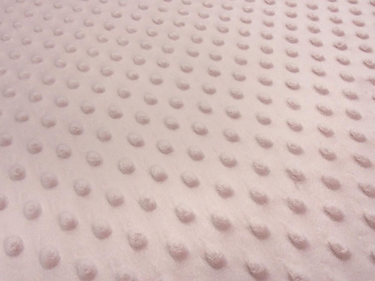Stoff Flausch Kuschel Fleece Minky mit 3D Bubbels Boppel Punkte Design altrosa rosa Kinderstoff Kleiderstoff