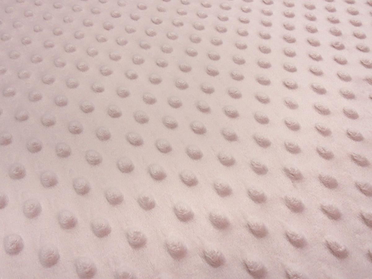 Fabric fluffy cuddly fleece Minky with 3D Bubbels Boppel points design old pink children's fabric dress fabric