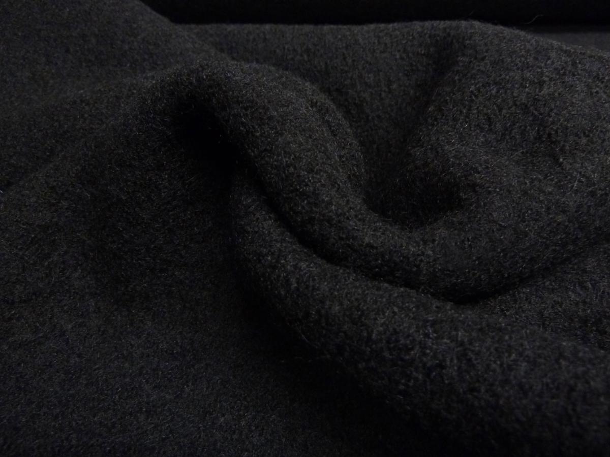 Fabric 100% wool walkloden cooking wool uni black coat fabric dress fabric jacket fabric