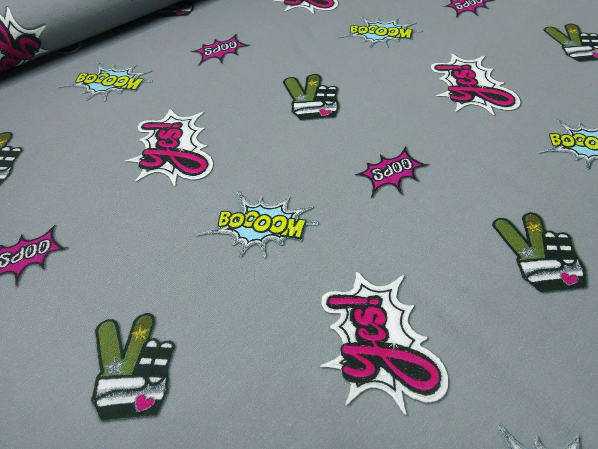 Fabric jersey stickers emojis ornaments 