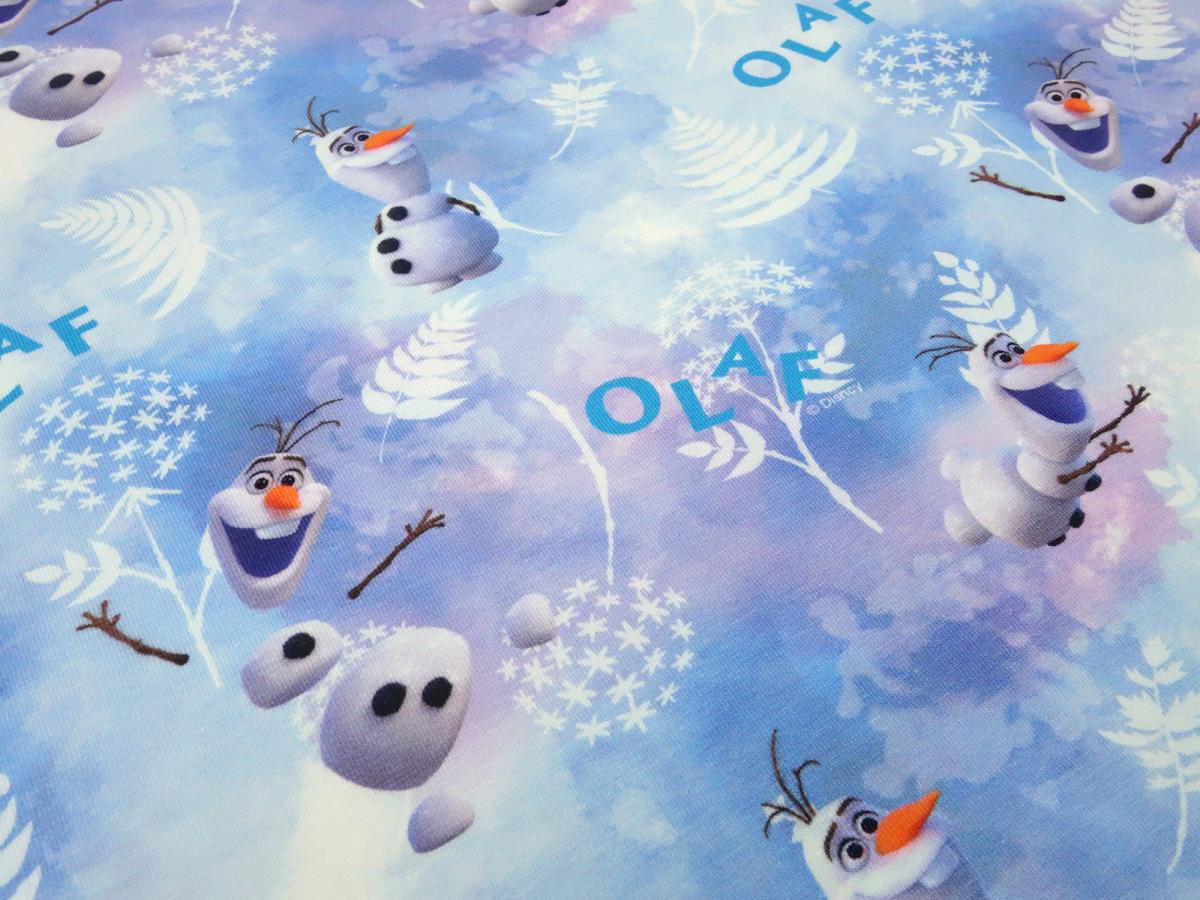 Fabric cotton jersey Disney ice queen Frozen Olfa design blue white colorful children's fabric dress fabric license fabric