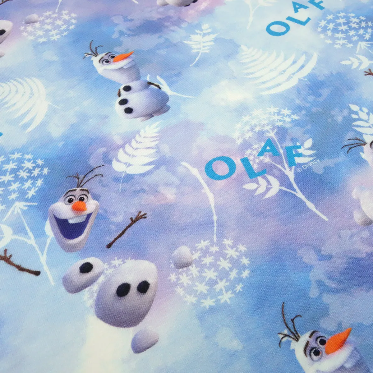 Fabric cotton jersey Disney ice queen Frozen Olfa design blue white colorful children's fabric dress fabric license fabric