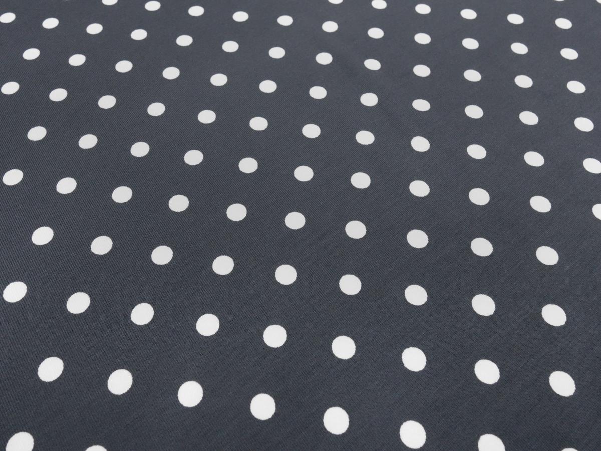 Fabric cotton jersey with 8 mm dots dots design gray white dress fabric children's fabric