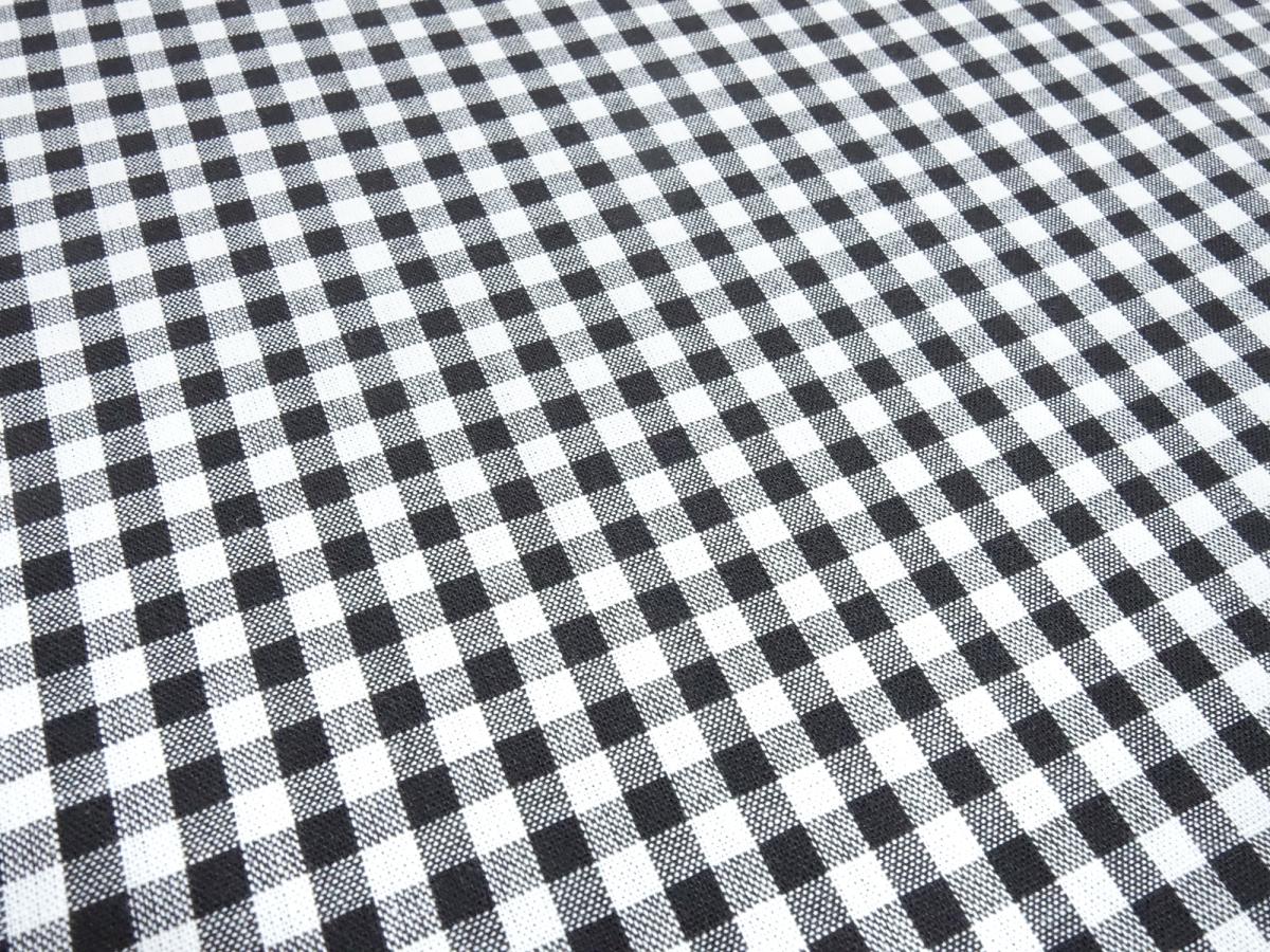 Stoff 100% Baumwolle Zefir Karo 5 mm in schwarz weiß Kleiderstoff Dekostoff Blusenstoff