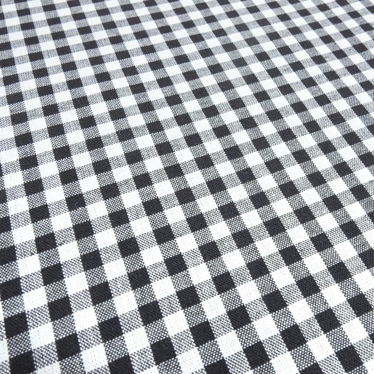 Stoff 100% Baumwolle Zefir Karo 5 mm in schwarz weiß Kleiderstoff Dekostoff Blusenstoff