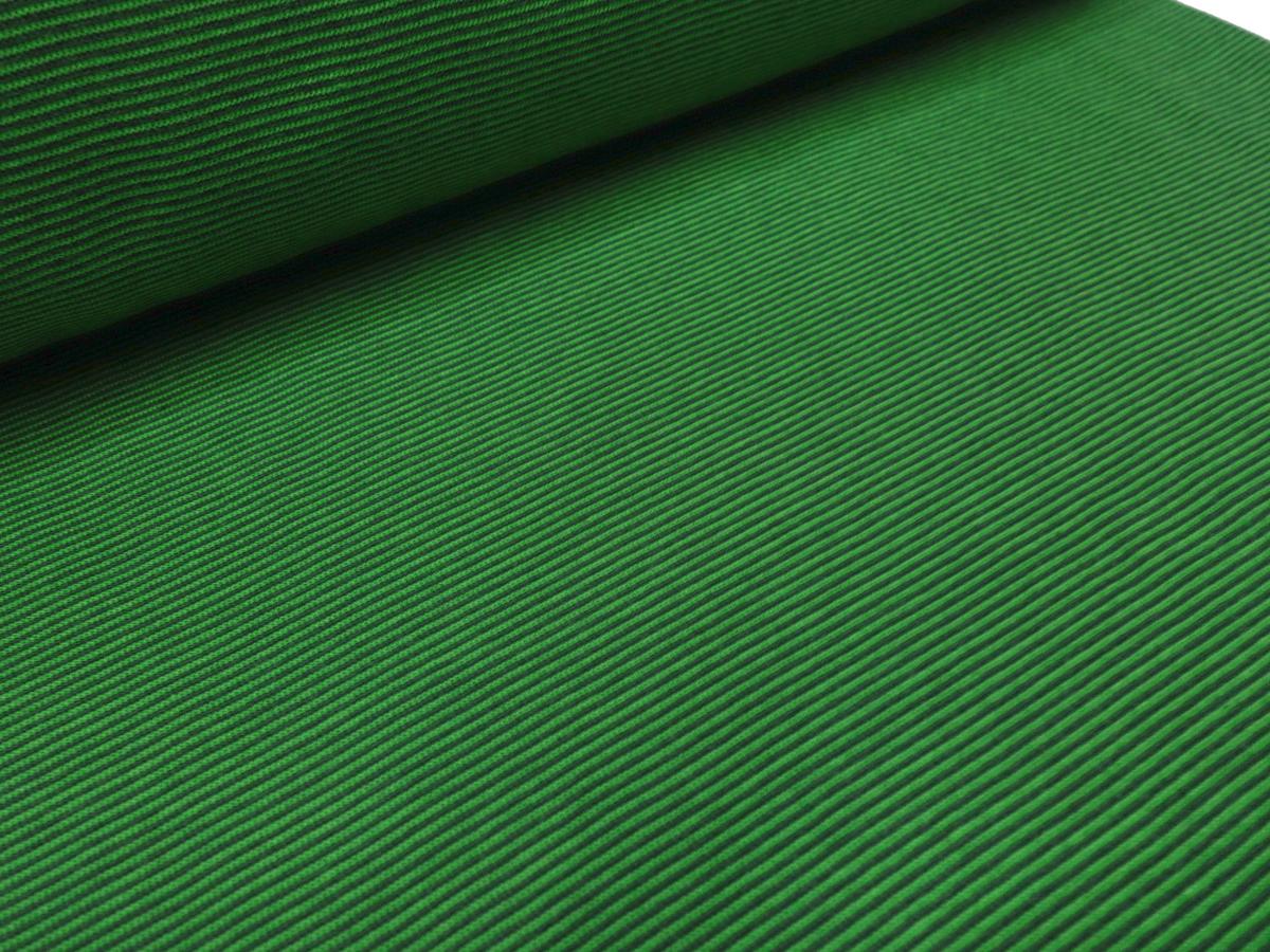 Stoff Baumwolle Bündchenstoff Ringelbündchen Schlauchware 1mm grün fein gestreift