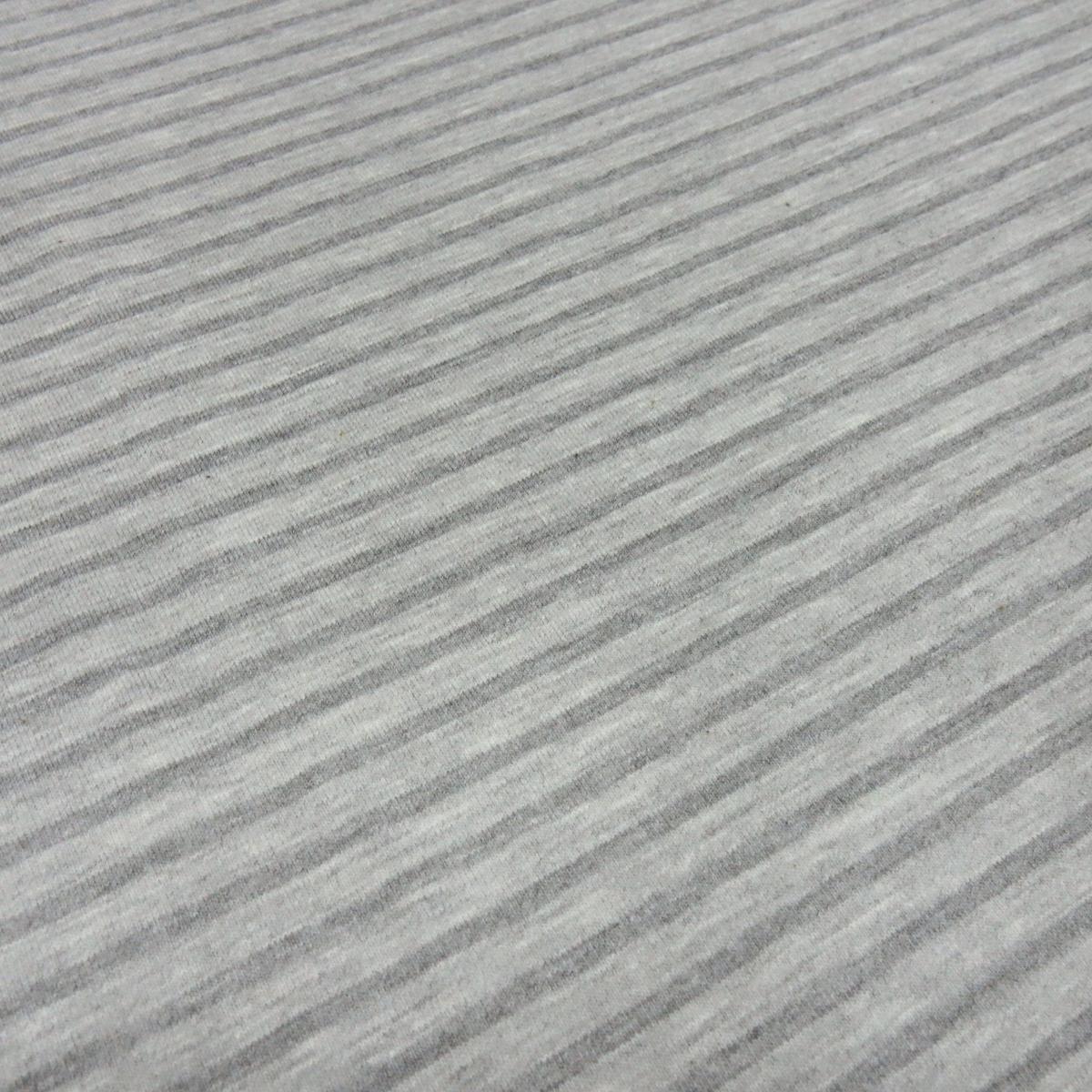 Fabric cotton jersey with 5/3 mm stripes design light gray gray striped dress fabric children's fabric