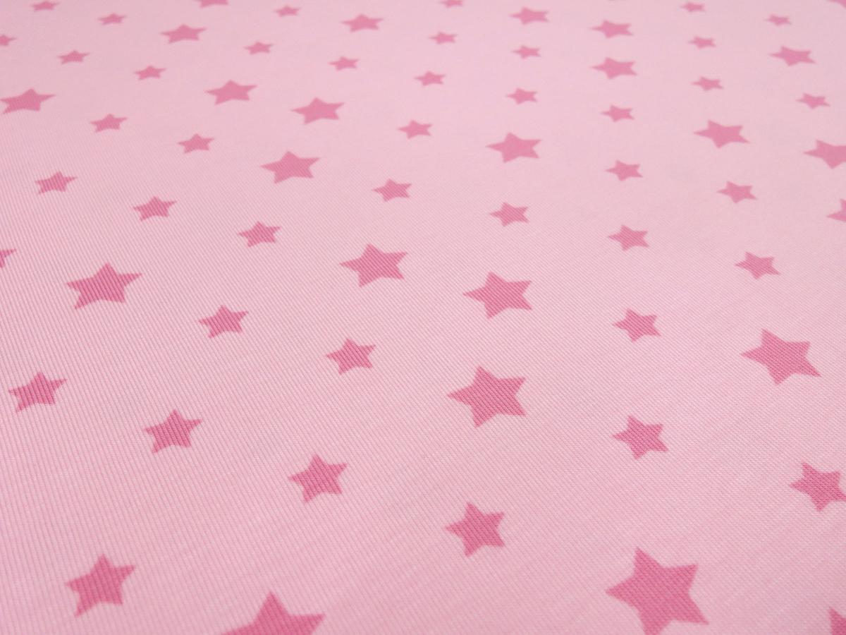 Fabric cotton jersey stars design pink pink children's fabric dress fabric