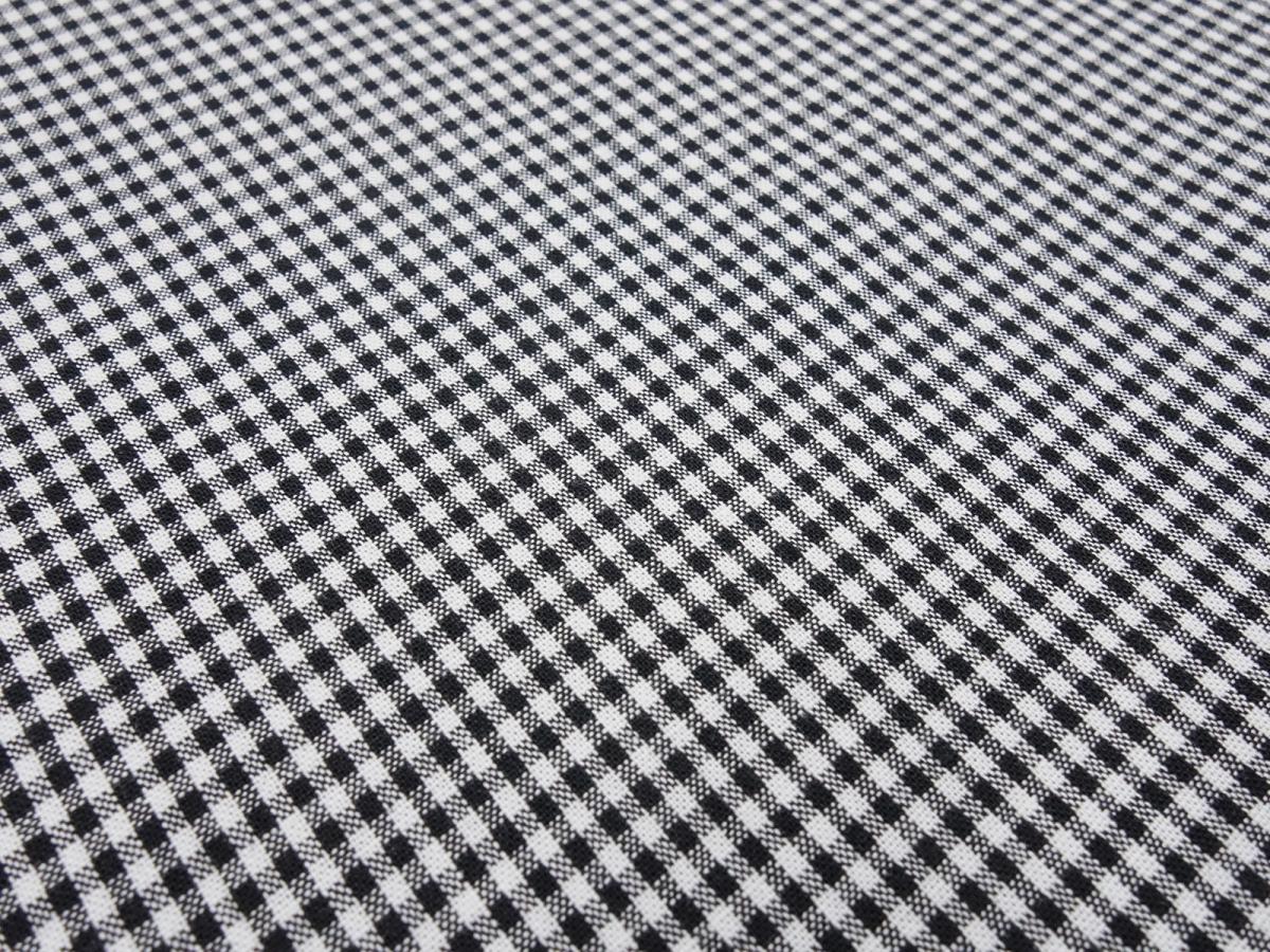 Stoff Baumwolle Zefir Karo 2 mm in schwarz weiß Kleiderstoff Dekostoff Blusenstoff