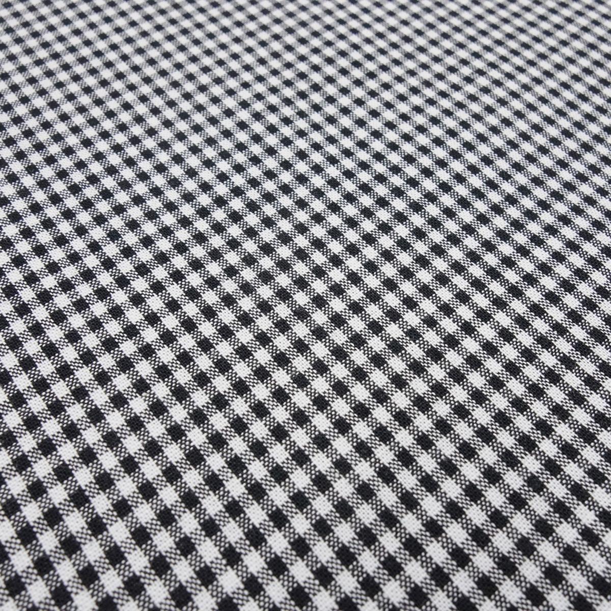 Stoff Baumwolle Zefir Karo 2 mm in schwarz weiß Kleiderstoff Dekostoff Blusenstoff