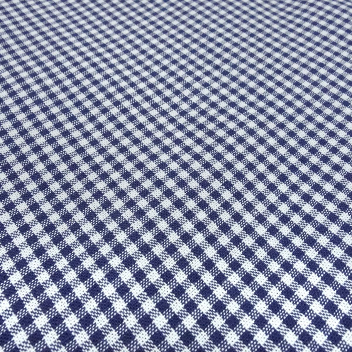 Stoff Baumwolle Zefir Karo 2 mm in dunkel blau weiß kariert Kleiderstoff Busenstoff Dekostoff