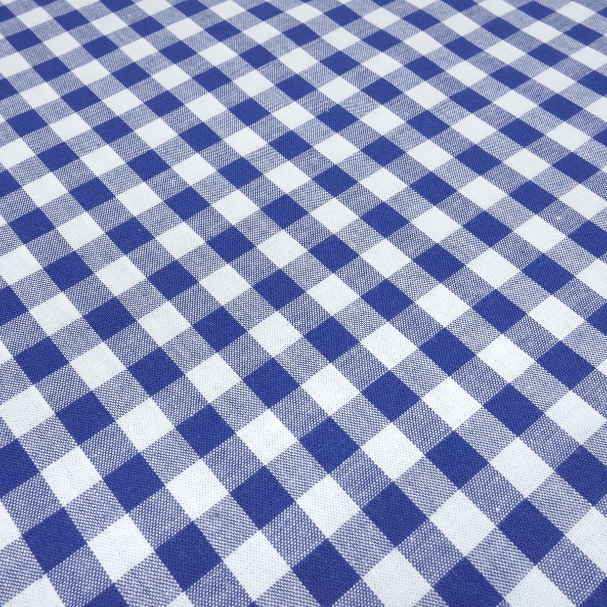 Stoff 100% Baumwolle Zefir Karo 1 cm blau weiß kariert Kleiderstoff Dekostoff Blusenstoff