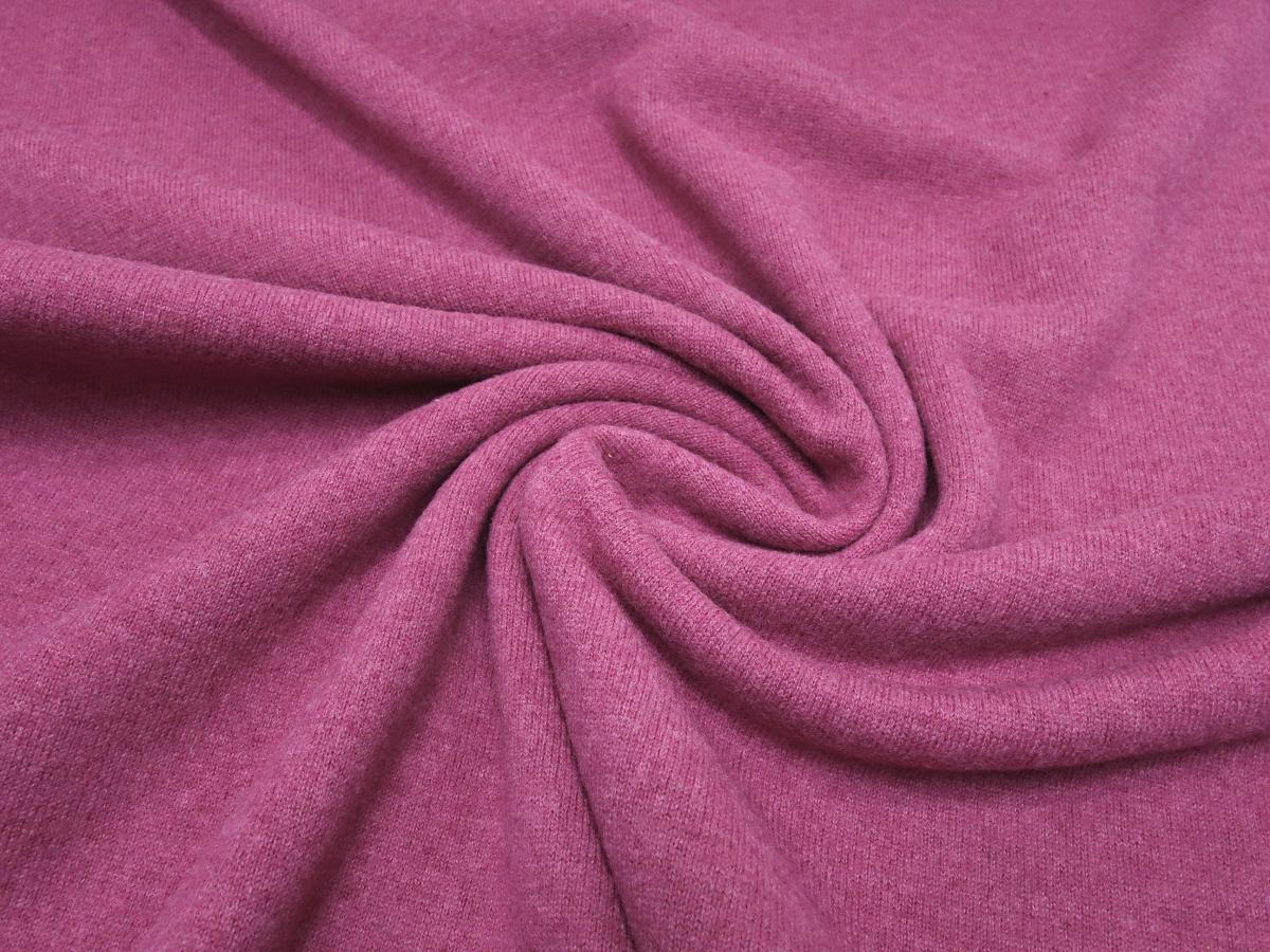 Stoff Ital. Strickstoff aus 100% Merinowolle uni fuchsia melange Kleiderstoffe Kinderstoffe Merinostoffe Merinostrickstoffe