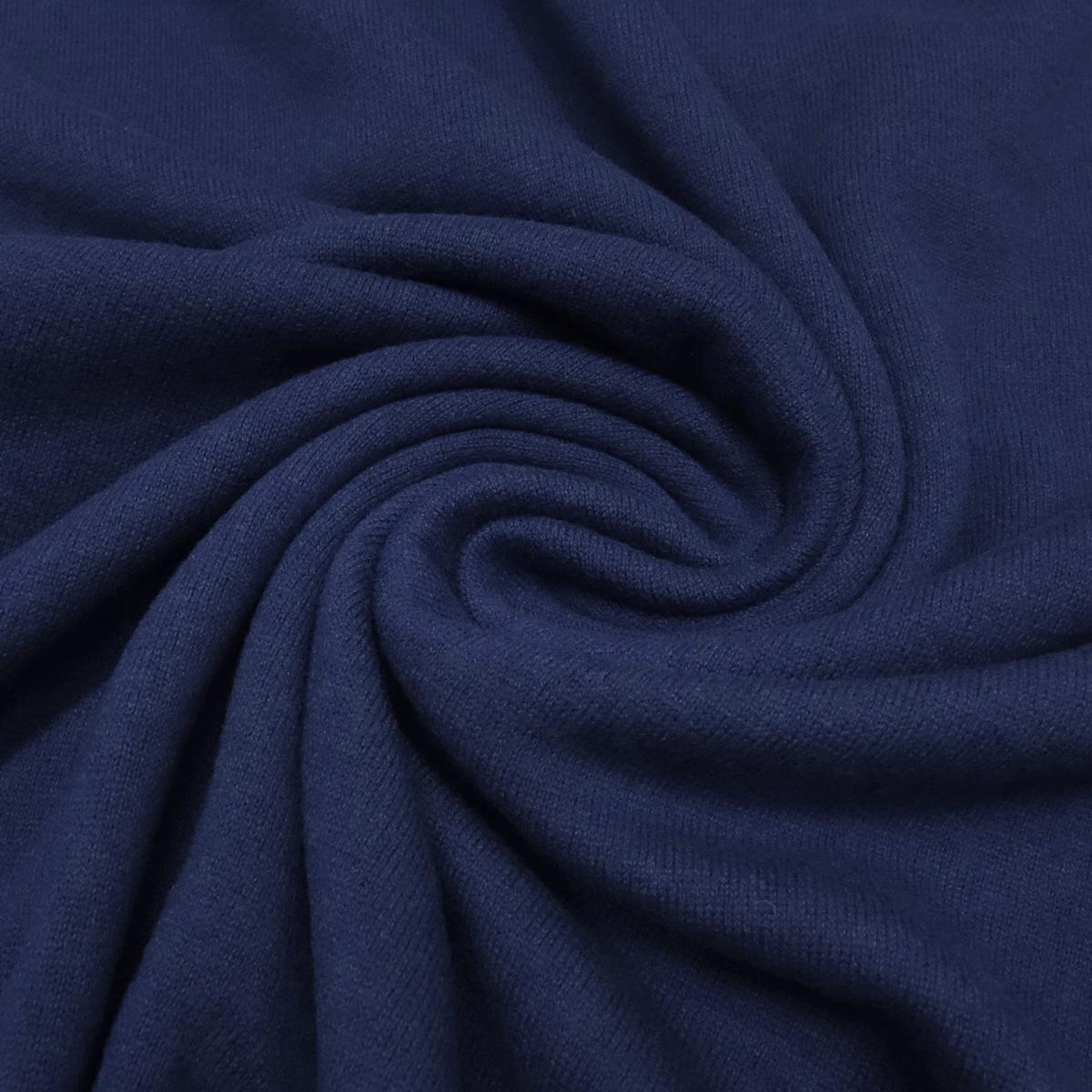 Fabric italian knit fabric 100% merino wool uni dark blue blue dress fabric children's fabric wool knit merino knit