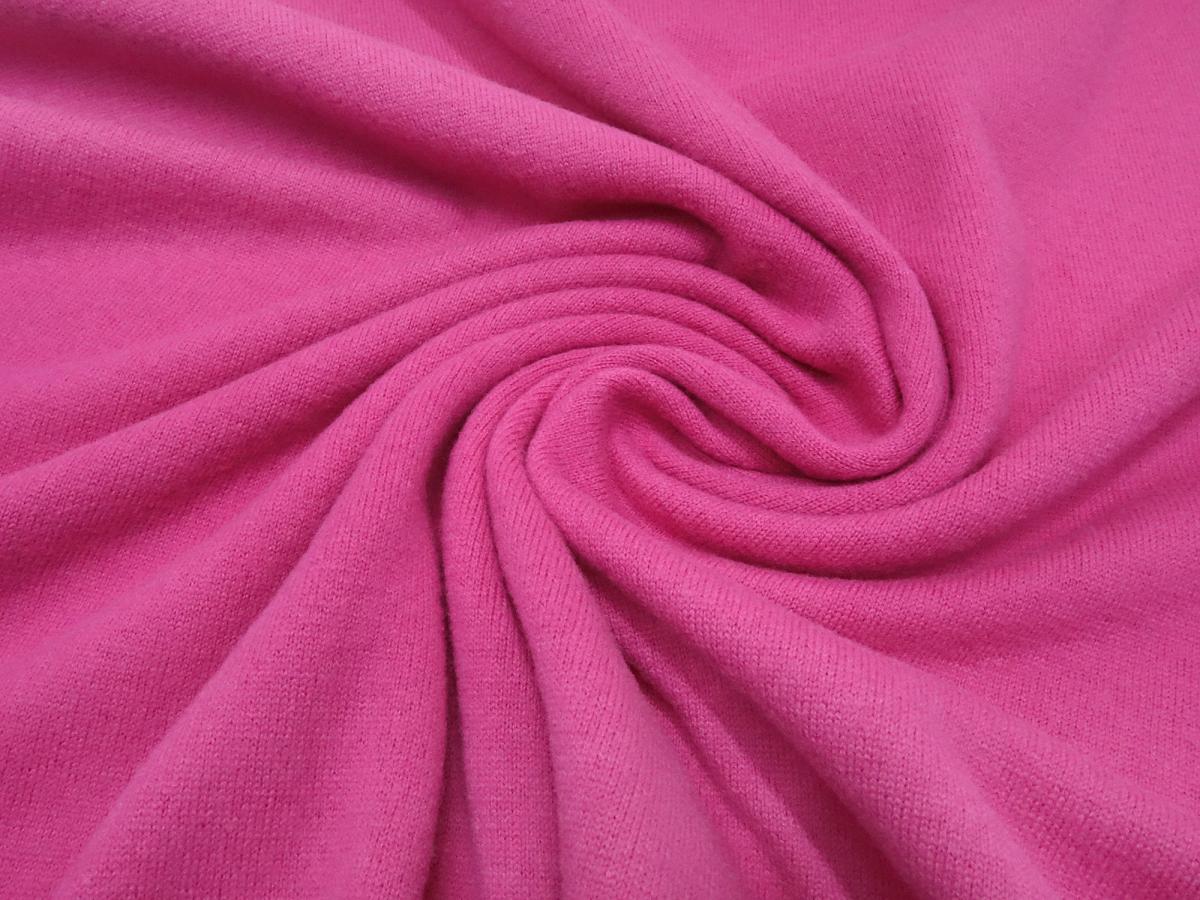 Stoff Ital. Strickstoff aus 100% Merinowolle uni pink Kleiderstoff Kinderstoff Merinostrick Merinostrickstoff