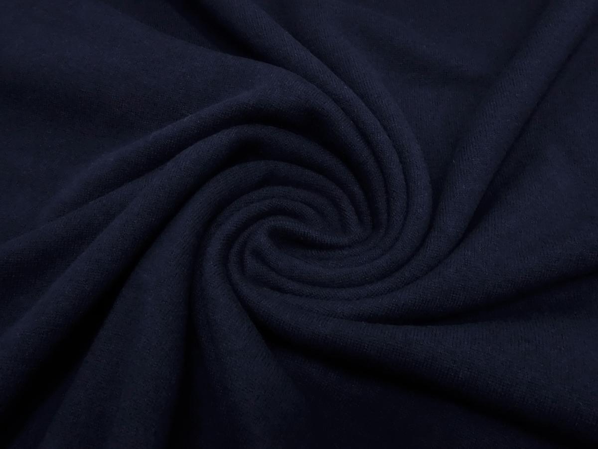 Fabric Italian knit fabric 100% merino wool uni navy blue merino knit dress fabric children's fabric
