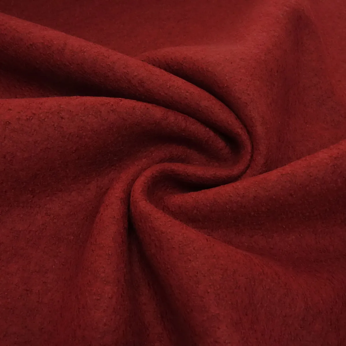Stoff Ital. Merino Feinwalk Walkloden aus 100% Merinowolle uni weinrot bordeaux rot Kleiderstoff Mantelstoff